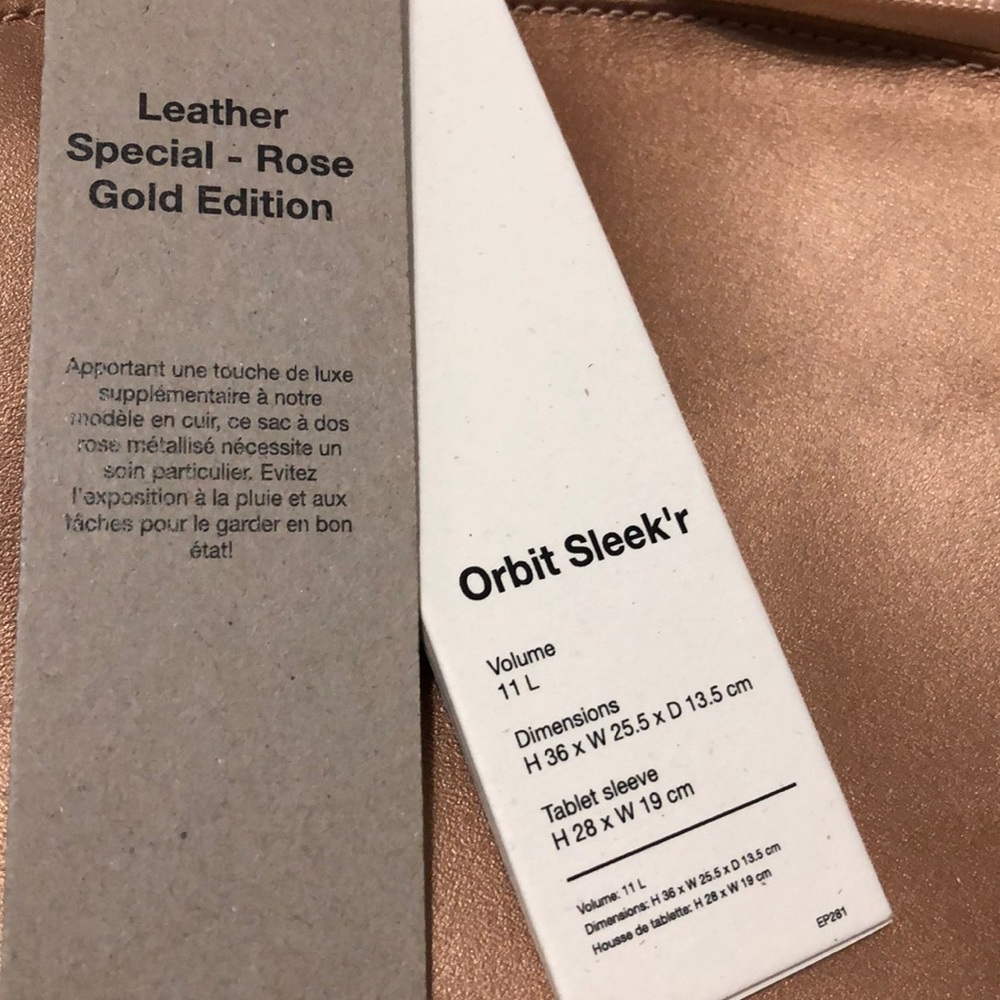Eastpak orbit sleeke’r leather rose gold - Picture 3 of 7